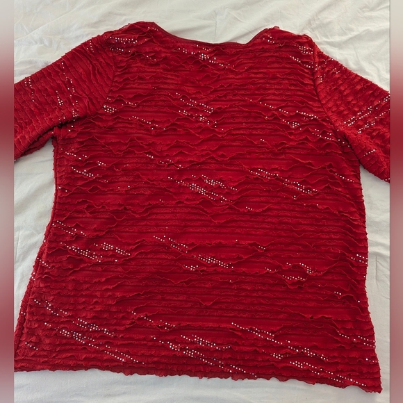 Essentials Ruffled & Sequined Blouse - Picture 3 of 9